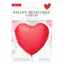 Ballon Métallique en forme de Coeur Rouge 35 cm