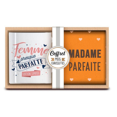 Coffret Mug et Chaussettes - Madame Parfaite