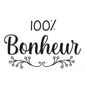 Sticker 70 x 50 cm - 100% Bonheur