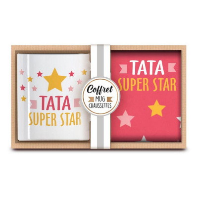 Coffret Mug et Chaussettes - Tata Super Star