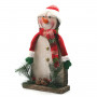 Bonhomme de Neige avec Bonnet Déco de Noël en Bois 40 cm