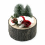 Ours Polaire sur Tronc Déco de Noël 20 cm