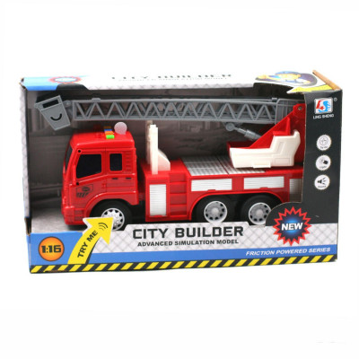 Jouet Interactif Camion de Pompier avec Échelle - 30 cm