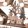 Forêt et Biches - Déco de Noël Étoile en Bois Lumineux 25 cm