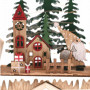 Village et Cadeaux - Déco de Noël Étoile en Bois Lumineux 25 cm