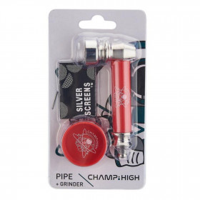 Pipe Fluo + Grinder Champ - Rouge