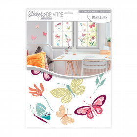 Sticker de Vitre Chambre d'Enfant modèle Papillons