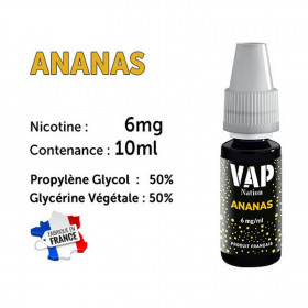 Vap Nation lot de 5 liquides - Ananas 6 mg