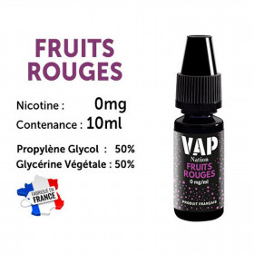 Vap Nation lot de 5 liquides - Fruits Rouges 0 mg