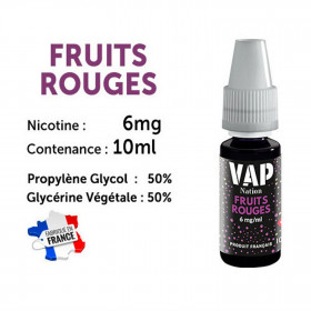Vap Nation lot de 5 liquides - Fruits Rouges 6 mg