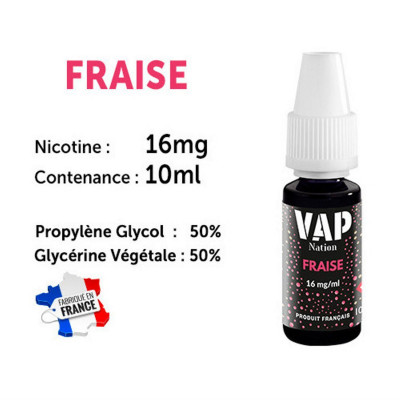 Vap Nation lot de 5 liquides - Fraise 16 mg