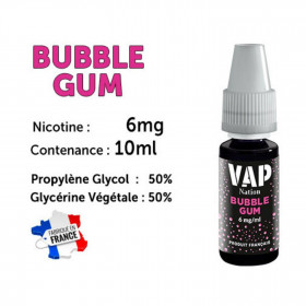 Vap Nation lot de 5 liquides - Bubble Gum 6 mg