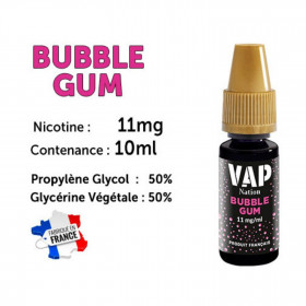 Vap Nation lot de 5 liquides - Bubble Gum 11 mg