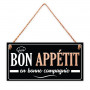 Plaque en Bois Bon Appétit 20x10 cm