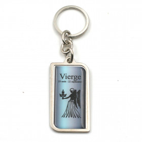 Porte-clés métal signe astrologique Vierge