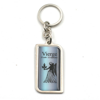 Porte-clés métal signe astrologique Vierge