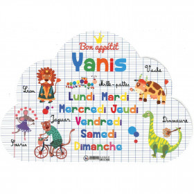 Yanis - Set de table prénom éducatif pour enfant