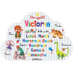 Victoria - Set de table prénom éducatif pour enfant