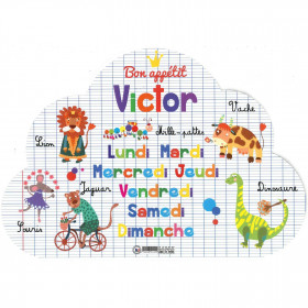 Victor - Set de table prénom éducatif pour enfant
