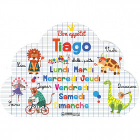 Tiago - Set de table prénom éducatif pour enfant