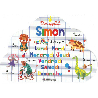 Simon - Set de table prénom éducatif pour enfant