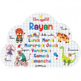 Rayan - Set de table prénom éducatif pour enfant