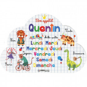 Quentin - Set de table prénom éducatif pour enfant