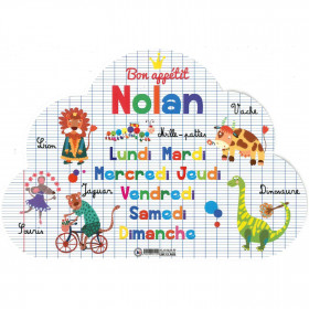 Nolan - Set de table prénom éducatif pour enfant
