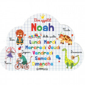 Noah - Set de table prénom éducatif pour enfant