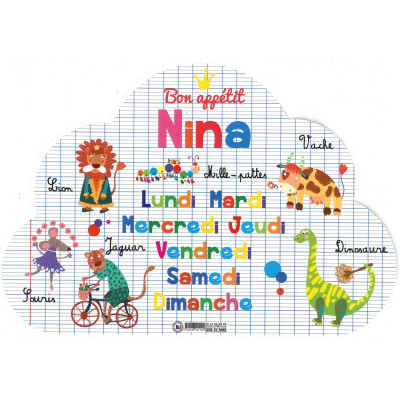Nina - Set de table prénom éducatif pour enfant