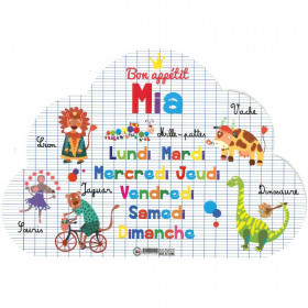 Mia - Set de table prénom éducatif pour enfant