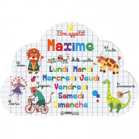 Maxime - Set de table prénom éducatif pour enfant