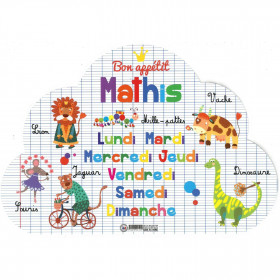 Mathis - Set de table prénom éducatif pour enfant