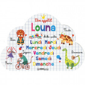 Louna - Set de table prénom éducatif pour enfant