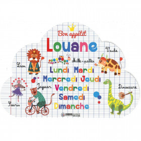 Louane - Set de table prénom éducatif pour enfant
