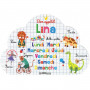 Lina - Set de table prénom éducatif pour enfant