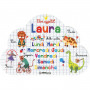 Laura - Set de table prénom éducatif pour enfant