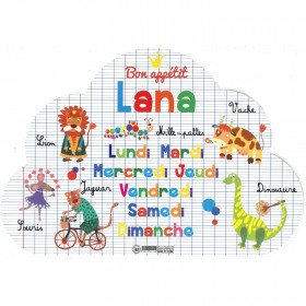 Lana - Set de table prénom éducatif pour enfant