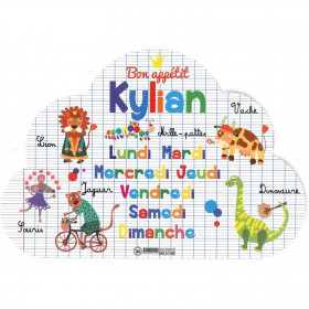 Kylian - Set de table prénom éducatif pour enfant