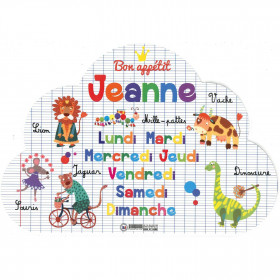 Jeanne - Set de table prénom éducatif pour enfant