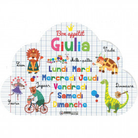 Giulia - Set de table prénom éducatif pour enfant