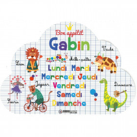 Gabin - Set de table prénom éducatif pour enfant