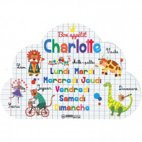 Charlotte - Set de table prénom éducatif pour enfant