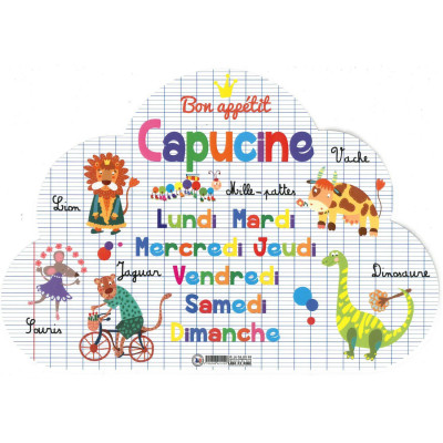 Capucine - Set de table prénom éducatif pour enfant