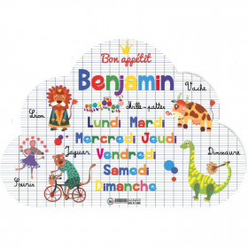 Benjamin - Set de table prénom éducatif pour enfant
