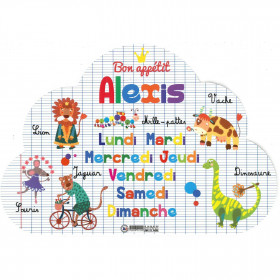 Alexis - Set de table prénom éducatif pour enfant
