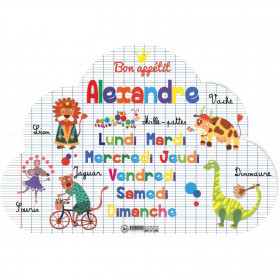 Alexandre - Set de table prénom éducatif pour enfant