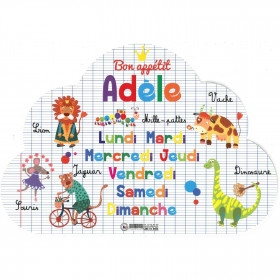 Adèle - Set de table prénom éducatif pour enfant