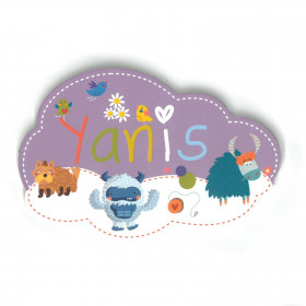 Yanis - Plaque de porte Nuage pour enfant