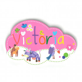 Victoria - Plaque de porte Nuage pour enfant